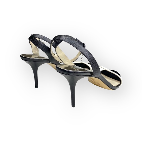 Michael Kors ᪥ Bridget Saffiano Leather Stiletto Heel Ankle Strap Sandal ᪥ 10M - Picture 4 of 17